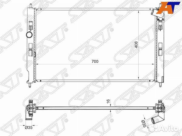 Радиатор mitsubishi ASX 10, mitsubishi lancer X /g