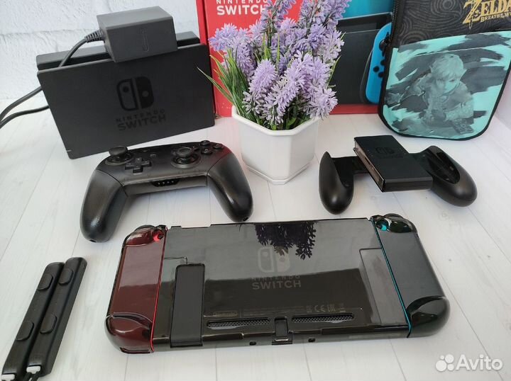 Nintendo Switch rev.2 32 гб + Micro CD 128 gb