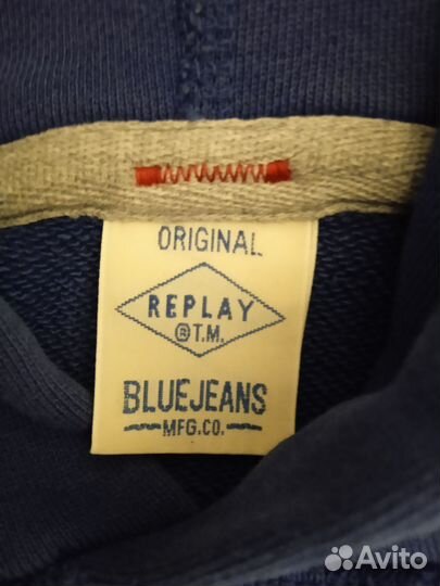 Худи Толстовка кофта replay blue jeans