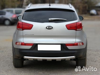 Защита заднего бампера Киа Спортейдж 2010-2015г.в