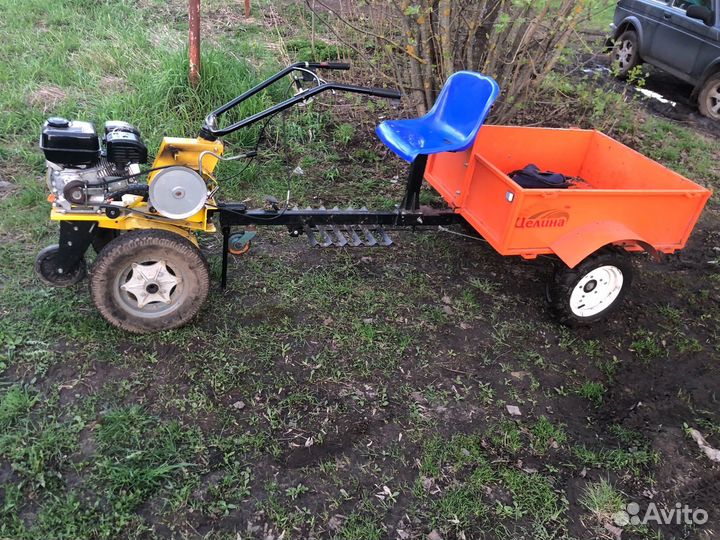 Мотоблок-культиватор с прицепом