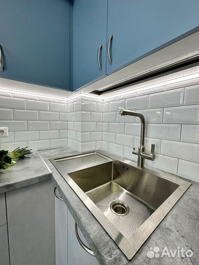 Прямой Кухонный гарнитур на заказ в Челябинске