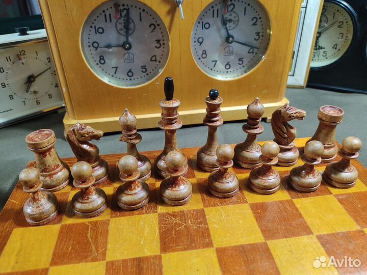 Шахматы старинные СССР 1940-60-е Доска 30 см «253