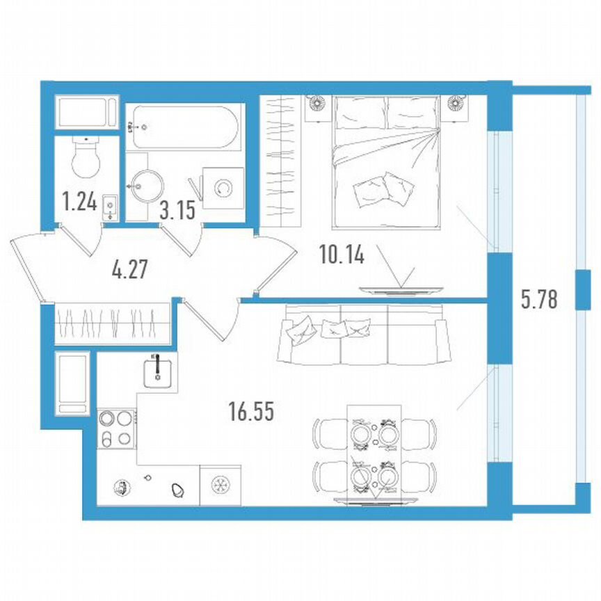 1-к. квартира, 37 м², 18/25 эт.