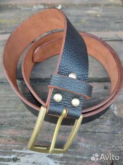 Мужской кожаный ремень ручной работы