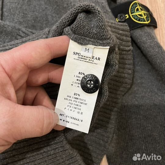 Stone Island 1/4 зип свитер с горлом