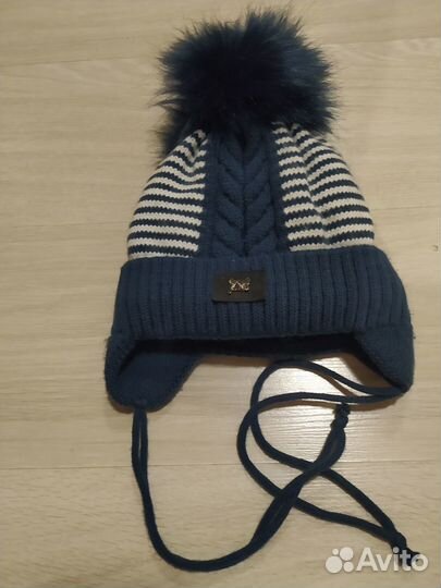 Зимняя детская шапка на 4-5 лет,утепл перчатки