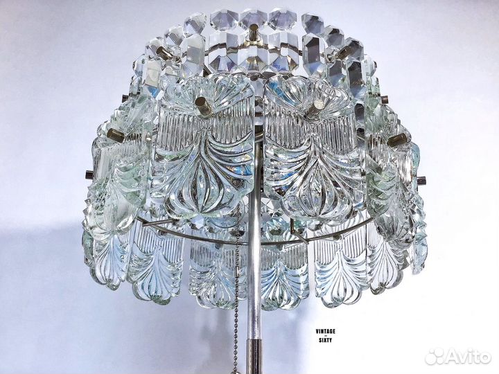 Торшер напольный с абажуром из хрусталя СССР