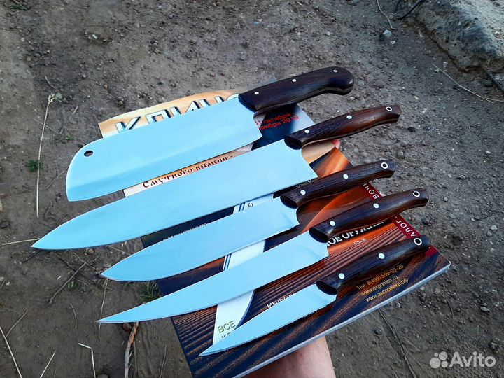 Кухонные кованые ножи ручной работы 110х18