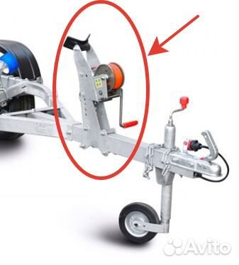 Лебедка для лодочного прицепа ручная с кронштейно