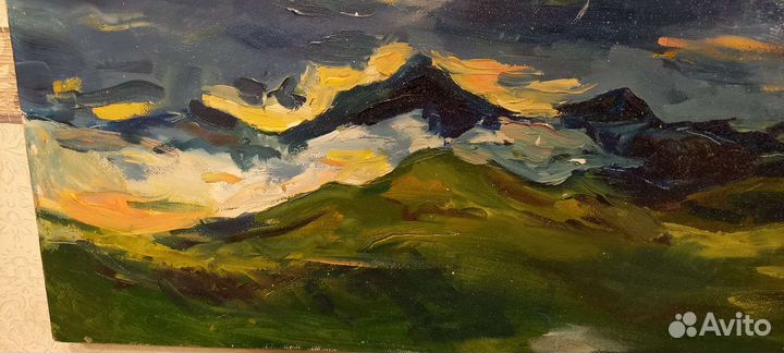 Интерьерная картина маслом/млечный путь/пейзаж