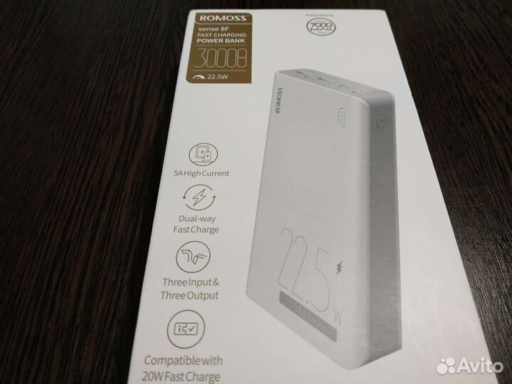 Повербанк romoss sense 8F 30000mAh