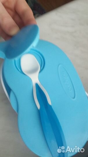 Тарелка детская дорожная с ложкой