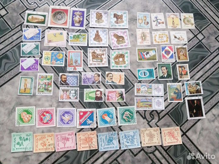 Марки 55 шт