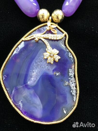 Серьги,браслет,кольцо.Аметистовое колье