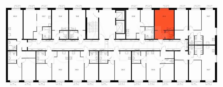 Квартира-студия, 23,2 м², 17/17 эт.