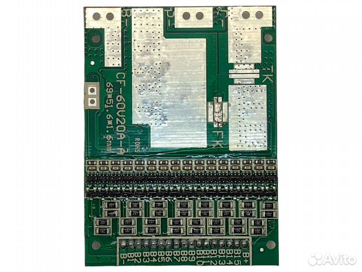 Плата балансировки аккумулятора BMS 16S 35A