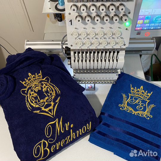 Вышивка машинная, именная вышивка на халатах
