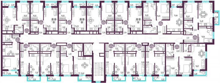 2-к. квартира, 51,7 м², 4/10 эт.