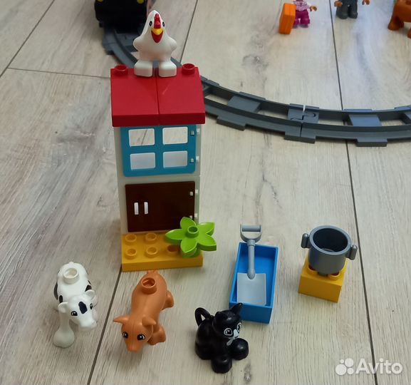 Наборы Lego duplo мой первый поезд + мини ферма