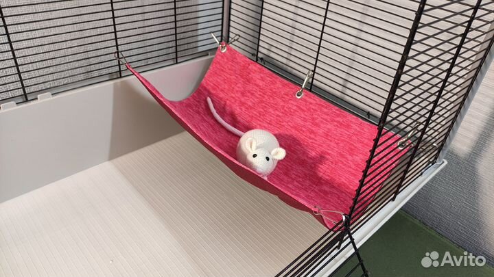 Гамак для грызунов 39х30 см флис+габардин