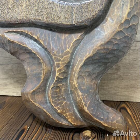 Большая Картина Панно Чёрт Дерево Сделано В СССР