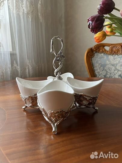 Менажница фарфор, набор для специй