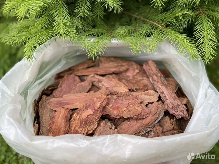 Кора лиственницы, мульча