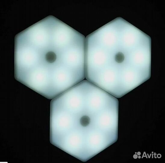 Беспроводная лампа с пультом, соты 3в1