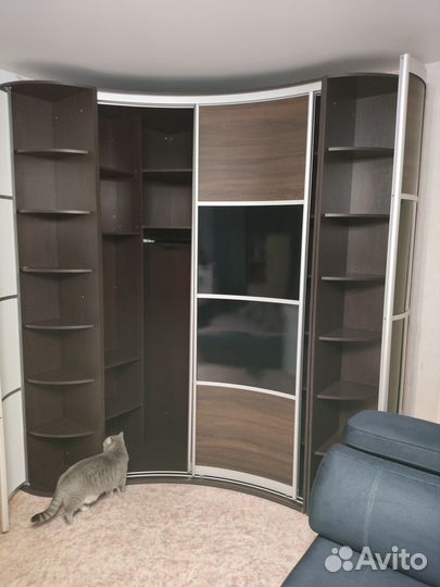 Шкаф купе угловой радиусный