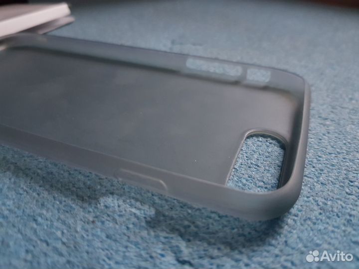 Чехол Серый Матовый iPhone 7 Plus + Защита плёнка