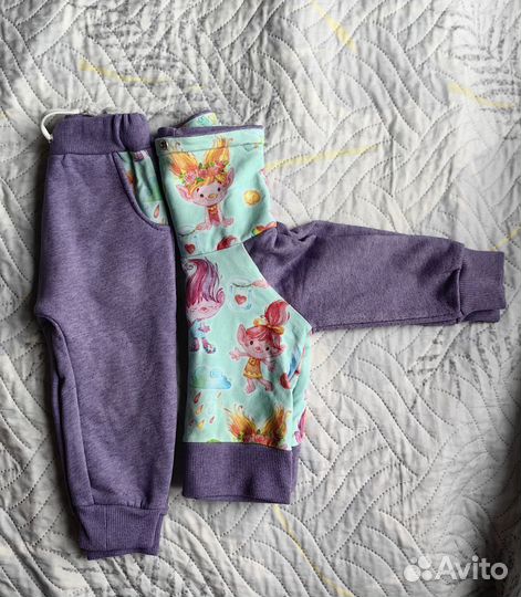 Костюм из футера трехнитка Тролли