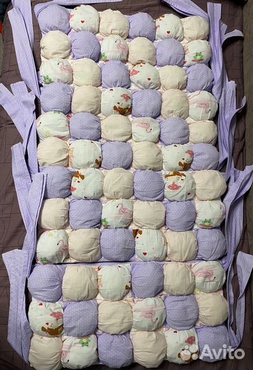 Бортики в детскую кроватку 4 шт