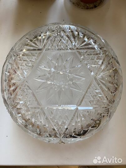 Хрустальная ваза - блюдо СССР