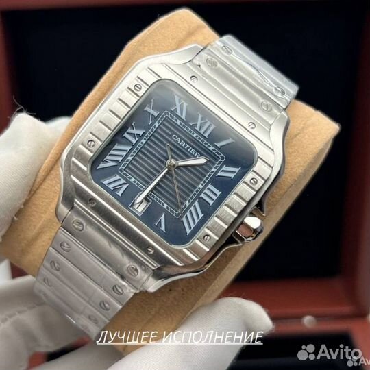 Часы мужские кварцевые с синим циферблатом