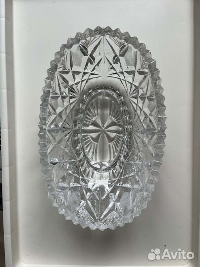 Салатник хрустальный ладья