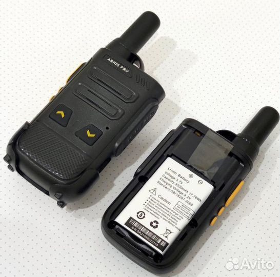 Легкая рация с наушником, комплект 2 штуки