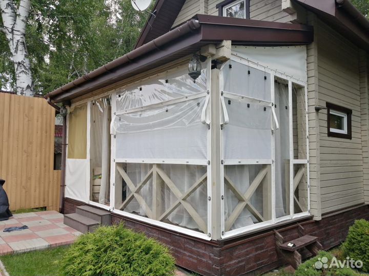 Шторы пвх из сетки и пленки с креплениями