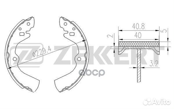 Колодки тормозные Nissan Sunny 90-98, Pulsar