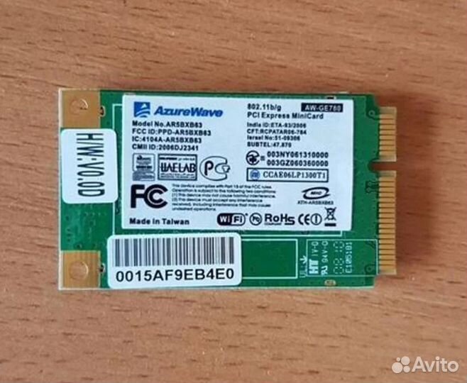 Модуль Wi-Fi адаптер azurewave TH-ar5bxb63 54 Мбит