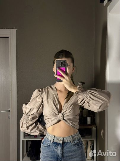 Рубашка трансформер укороченная