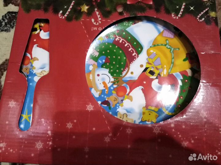 Тарелка для торта с лопаткой