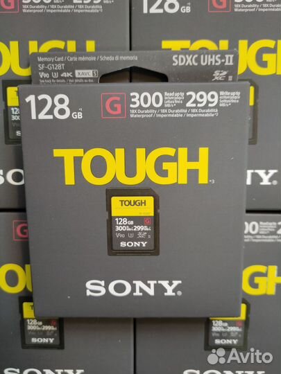 Карта памяти Sony sdhc 128GB UHS-II U3 (300/299 MB
