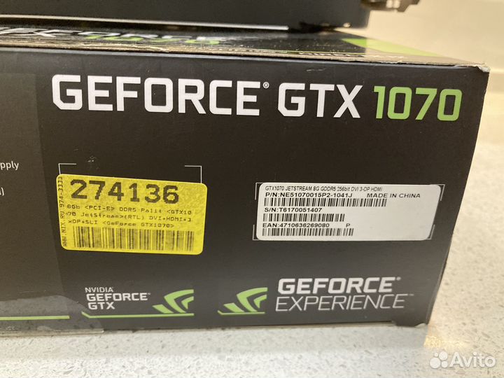 Видеокарта Palit gtx 1070 8gb Jetstream