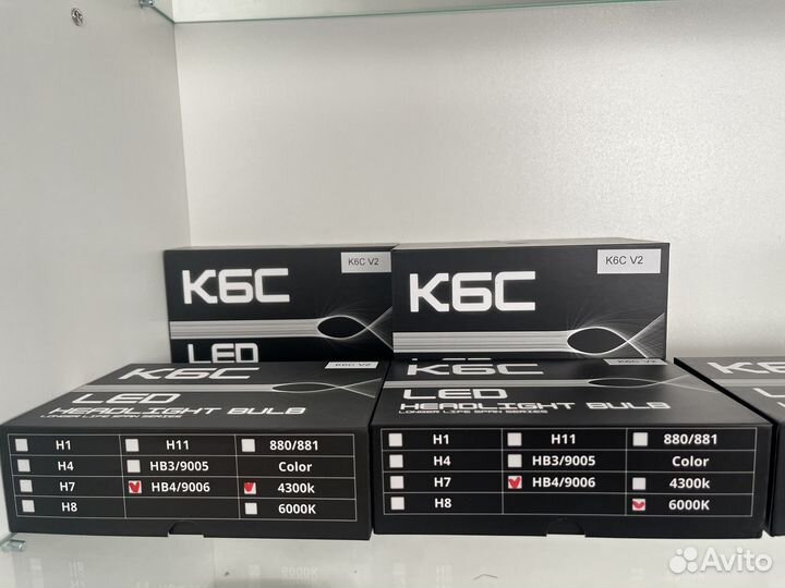 Светодиодные лампы K6C V2 в ближний свет и птф