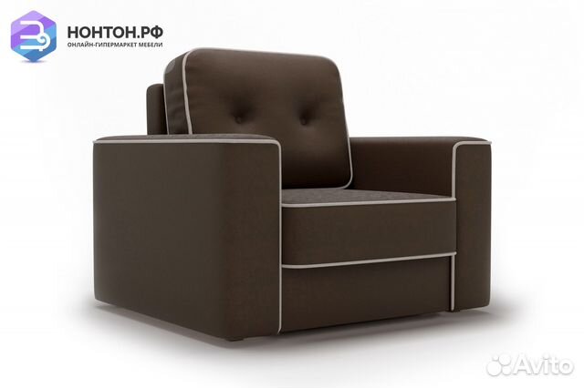 Кресло еврокнижка Берген коричневое