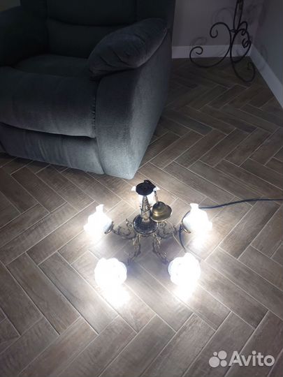 Югославская люстра бронза