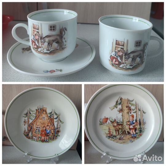 Посуда детская гдр Кольдиц фарфор