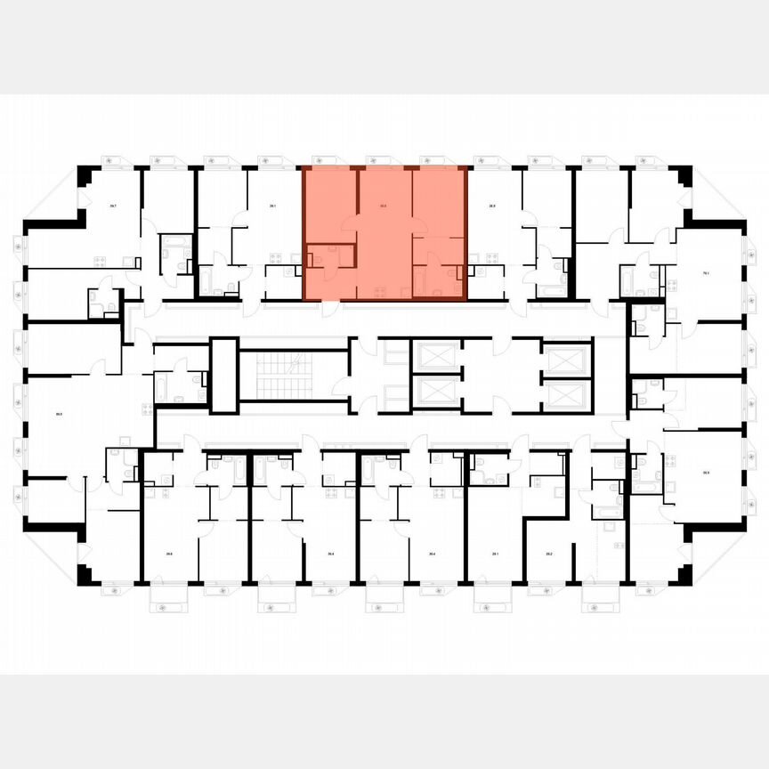 2-к. квартира, 58,8 м², 5/32 эт.
