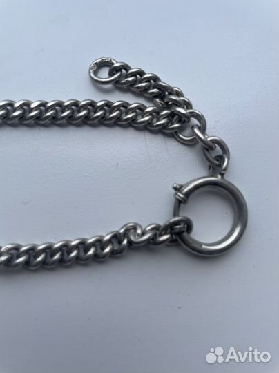 Цепочка для карманных часов серебро 84